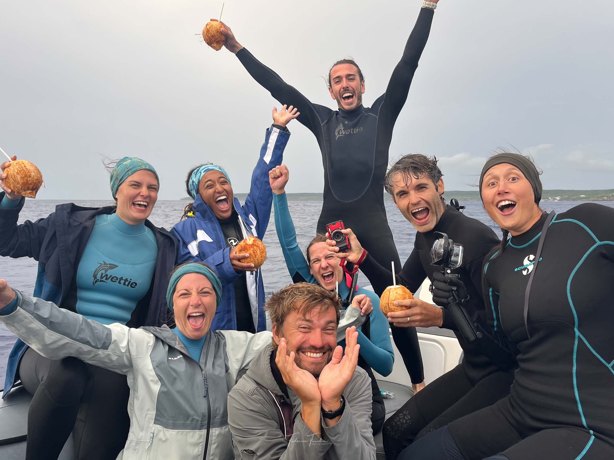 After swimming with whales